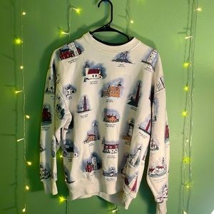 White Lighthouse Crewneck